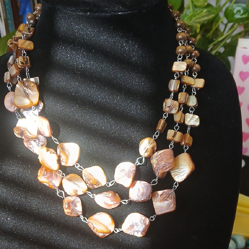 Elegant Multi-Strand Shell Necklace